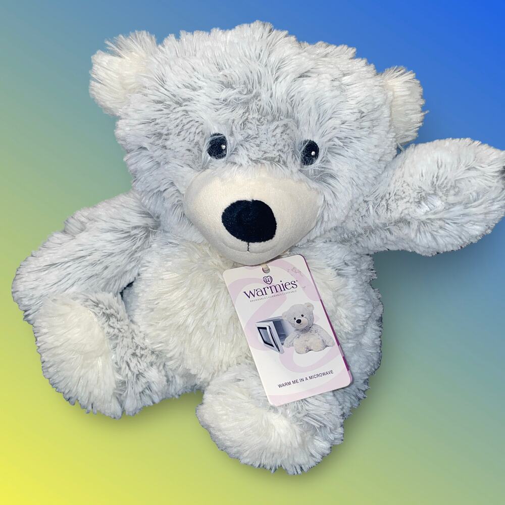 Warmies Marshmallow Bear Heated Plush Lavender Scented Microwavable Weighted